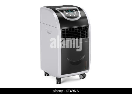 Portable Air Conditioner, 3D rendering isolated on white background ...