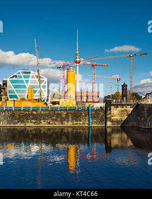 Construction site in Central Berlin on a bright Autumn day Stock Photo