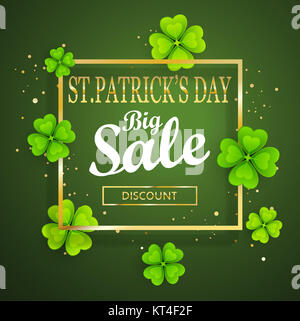 St.Patrick's day big sale background. Stock Photo