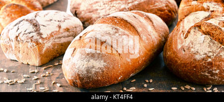 Composition with variety of baking products on wooden table Stock Photo