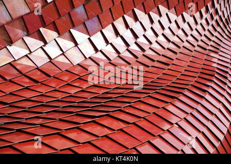 contemporary red tile glossy Stock Photo