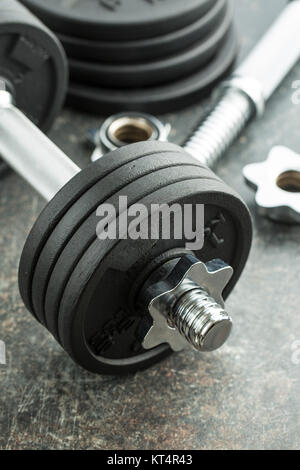 The metal dumbbell. Stock Photo