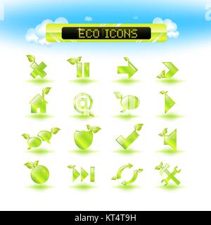 Vector buttons icon set vector. Web symbol set eps 10 Stock Vector