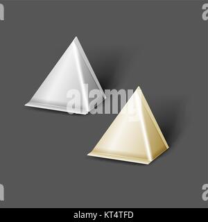 Mockup template for branding and product designs. Isolated realistic box package with unique design. Stock Vector
