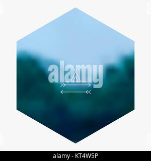 Mountain hipster background. Vector blurred landscape. eps 10 Stock Vector