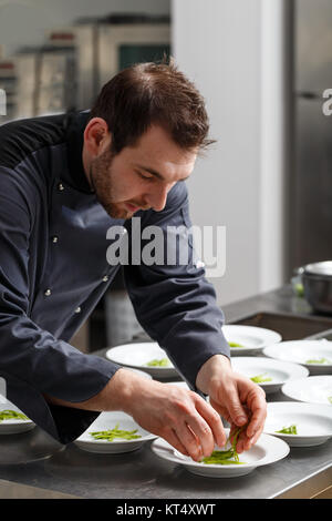 Chef cooking for lunch Stock Photo