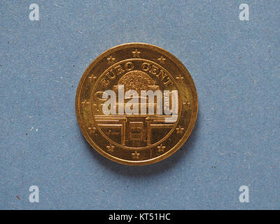 50 cents coin, European Union, Austria Stock Photo