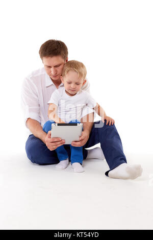 Happy father with little son. Stock Photo