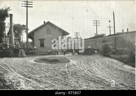 North Andover station postcard Stock Photo