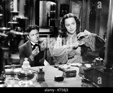 OLIVIA DE HAVILLAND, RICHARD BURTON, MY COUSIN RACHEL, 1952 Stock Photo