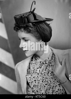 A promotional photograph of Helen Hayes, the acclaimed American actress, known for her work in both theater and film. This iconic image captures Hayes' presence and legacy in the performing arts during the golden age of Hollywood and Broadway. Stock Photo