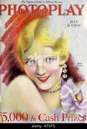 Silent Film Actress Ruth Taylor, Head and Shoulders Publicity Portrait ...