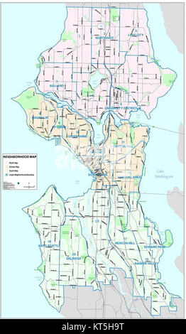 Seattle city map from City Clerk's atlas Stock Photo - Alamy