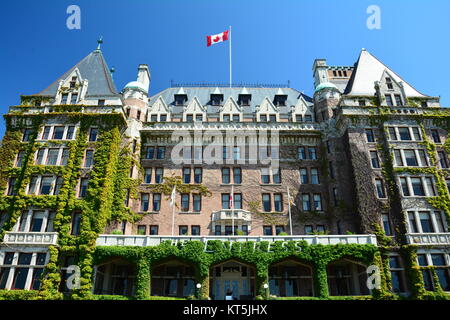 The mighty Empress hotel in Victoria BC, Canada, one of Victoria's finest accommodations. Stock Photo