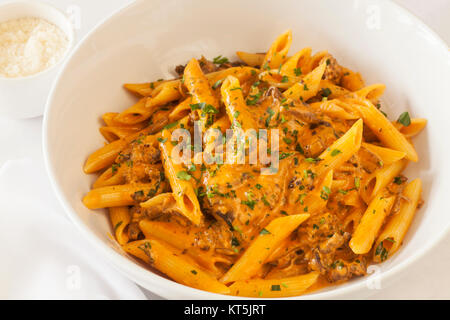 penne Leonardo, Leonardo's Ristorante & Pizzeria, Solvang, California Stock Photo