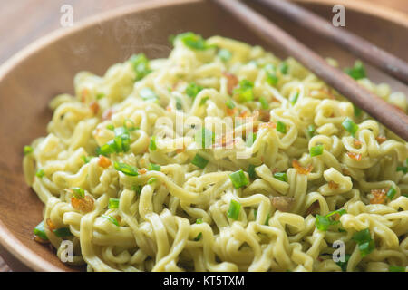 Close up delicious dried ramen noodles Stock Photo