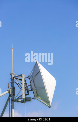 telecommunication satellite and radio transmitter Stock Photo