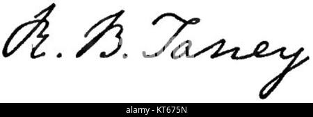 Appletons' Taney Roger Brooke signature Stock Photo