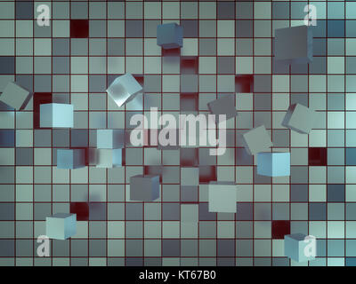 3d rendering of abstract cubes background Stock Photo