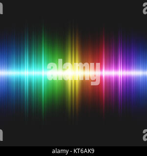 Illustration of colorful sound waves. 2D seamless image. Stock Photo