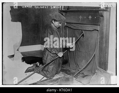 Woman chimney sweep  (15495504592) Stock Photo