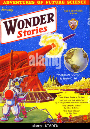 WONDER STORIES American sci-fi magazine about 1950 Stock