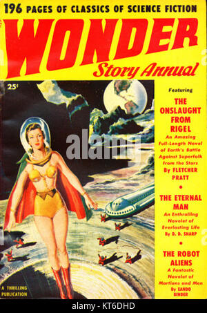 WONDER STORIES American sci-fi magazine about 1950 Stock