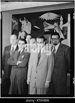 (Portrait of Edwin A. Finckel, Ralph Burns, Eddie Sauter, Johnny Richards, Neal Hefti, and George Handy, Museum of Modern Art, New York, N.Y., ca. Mar. 1947)  (5189935102) Stock Photo