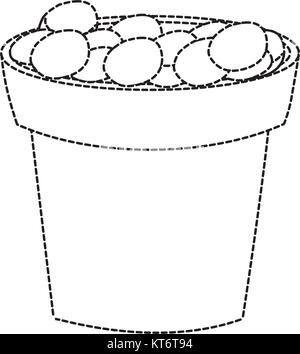 ceramic garden pot dotted decorative vector illustration design Stock ...