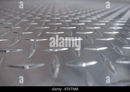 diamond steel plate perspective angle Stock Photo