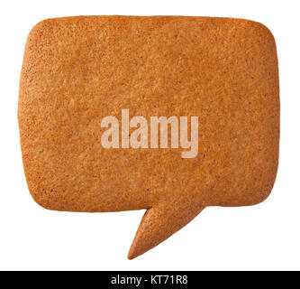 gingerbread cookie speech bubble Stock Photo