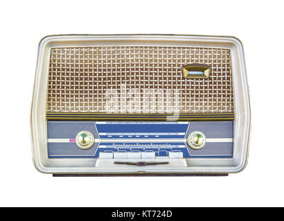 Vintage radio isolated Stock Photo