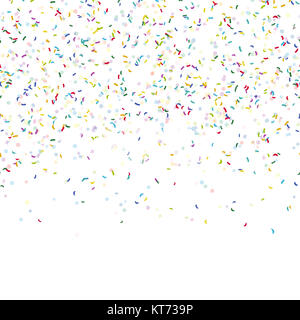 seamless background with different colored confetti for party time