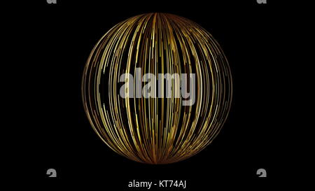 Abstract background with a sphere formed from the lines Stock Photo