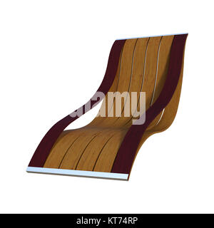 3d rendering of a wooden chair isolated in white background Stock Photo ...