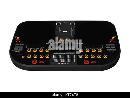 3D Rendering DJ Controller on White Stock Photo