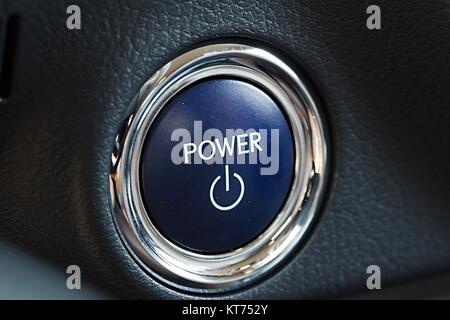 Power button of a car Stock Photo