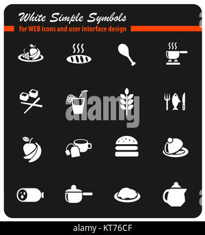 food and kitchen icon set Stock Photo