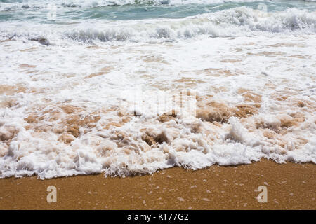 Beautiful mediterranean water lapping on the shore Stock Photo