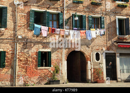 Clothesline, Campo Santa Margherita Stock Photo