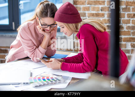 Two female designers Stock Photo