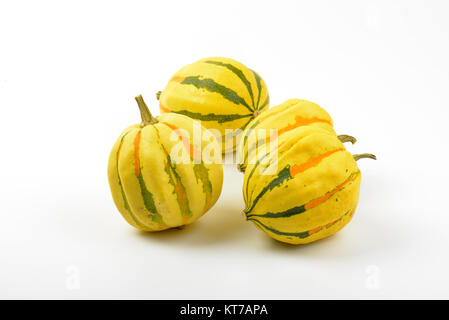 small striped pumpkins Stock Photo
