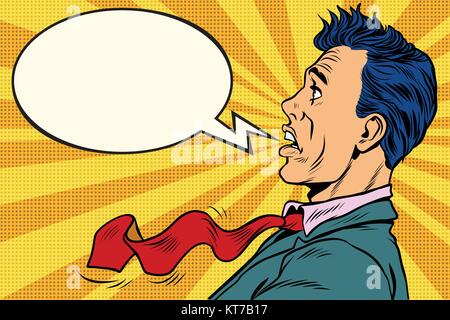 The puzzled man cartoon bubble Stock Vector