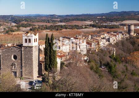 Village of Hostalric, Girona Province, Catalonia. Stock Photo