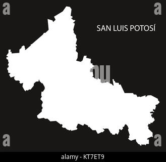 Shape of San Luis Potosí, state of Mexico, and its capital. Distance ...