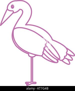 Stork cartoon design Stock Vector