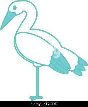 Stork cartoon design Stock Vector