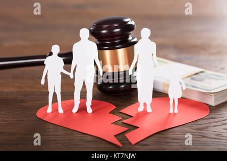 Divorce Concept On Wooden Desk Stock Photo