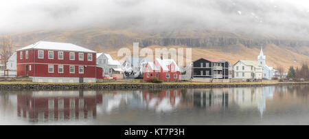 Seydisfjordur cityscape Iceland Stock Photo