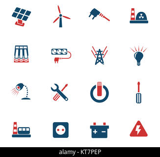 electricity icon set Stock Photo